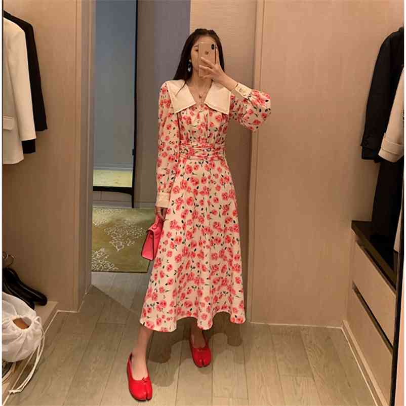 Spring Sweet Floral Print Peter Pan Collar Long Sleeve Boho Beach Dress Women Elegant Casual Bandage Party Dresses 210519, Pink
Spring Sweet Floral Print Peter Pan Collar Long Sleeve Boho Beach Dress Women Elegant Casual Bandage Party Dresses 210519, Pink