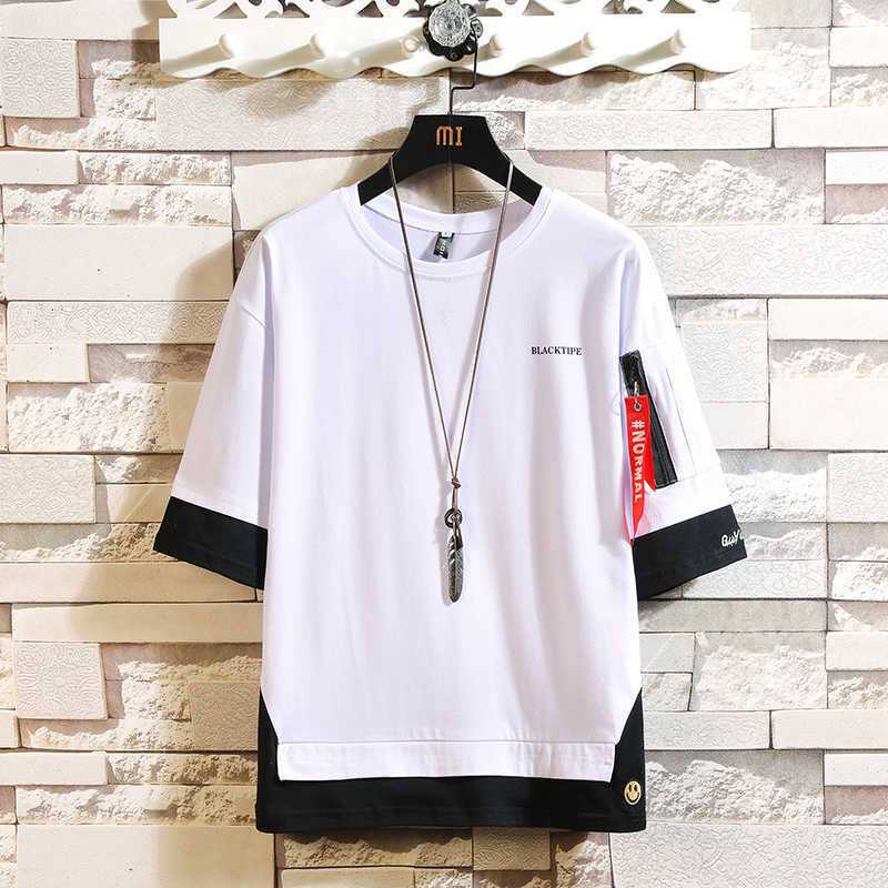 Fashion Half Short Sleeves O NECK Print T-shirt Men's Cotton Summer Clothes TOP TEES Tshirt Plus Asian Size M-5X. 210707