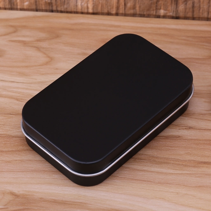 Survival Kit Tin Small Empty Metals Tin Silver Black Gold Flip Opbergbox Case Organizer for Money Coin Candy Key Jewelry Case