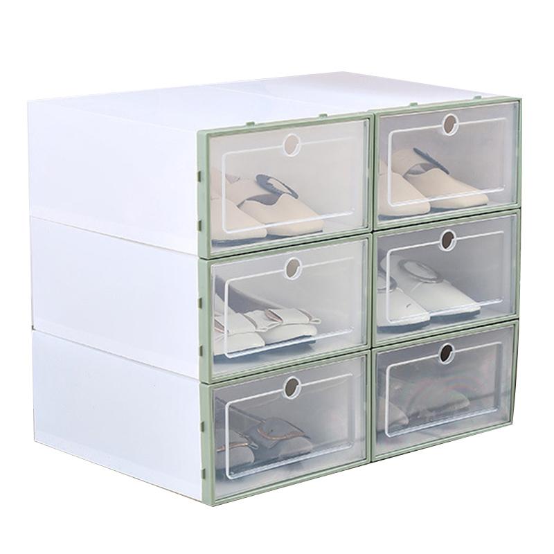Novel Transparent Plastic Shoe Box Flip Design Storage Artifact Home Tool Clothing & Wardrobe