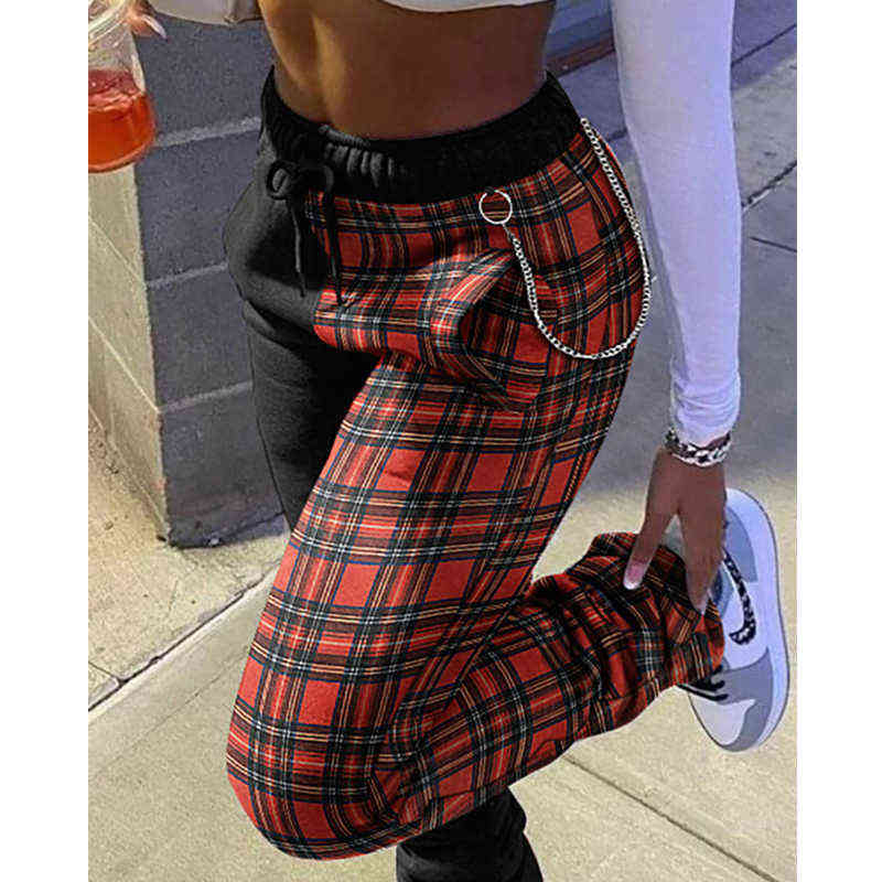 Women Fashion Casual Solid Pants Trousers Sports Drawstring Sweat 211115