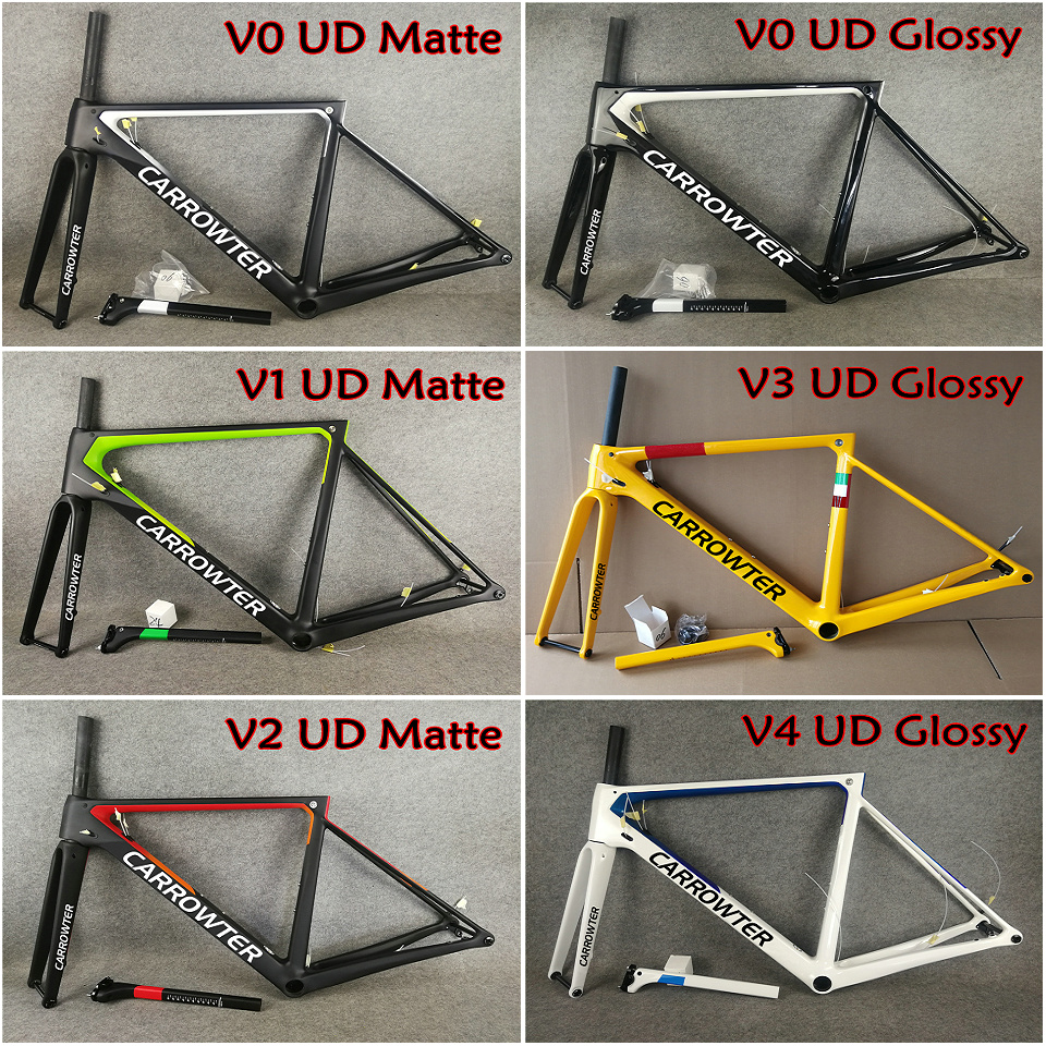 T1100 UD CARROWTER V3Rs Disc carbon road bike frames 2020 Newest Bicycle Disk Frameset with 46/49/52/54cm for selection
T1100 UD CARROWTER V3Rs Disc carbon road bike frames 2020 Newest Bicycle Disk Frameset with 46/49/52/54cm for selection
