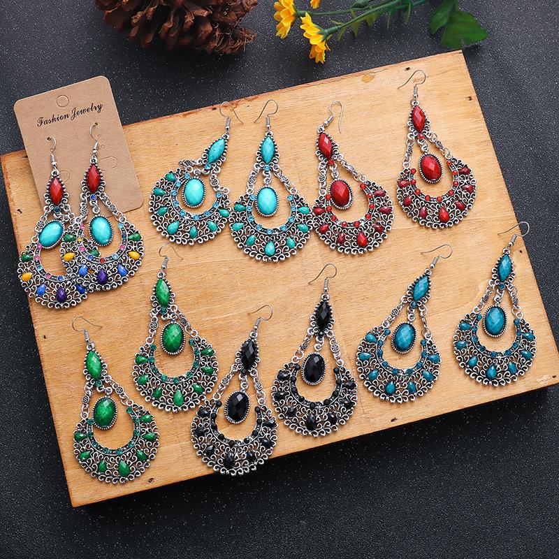 Dangle & Chandelier Retro Silver Color Metal Hollow Waterdrop Earrings For Women Thailand Boho Ethnic Rhinestone Statement Jewelry
Dangle & Chandelier Retro Silver Color Metal Hollow Waterdrop Earrings For Women Thailand Boho Ethnic Rhinestone Statement Jewelry