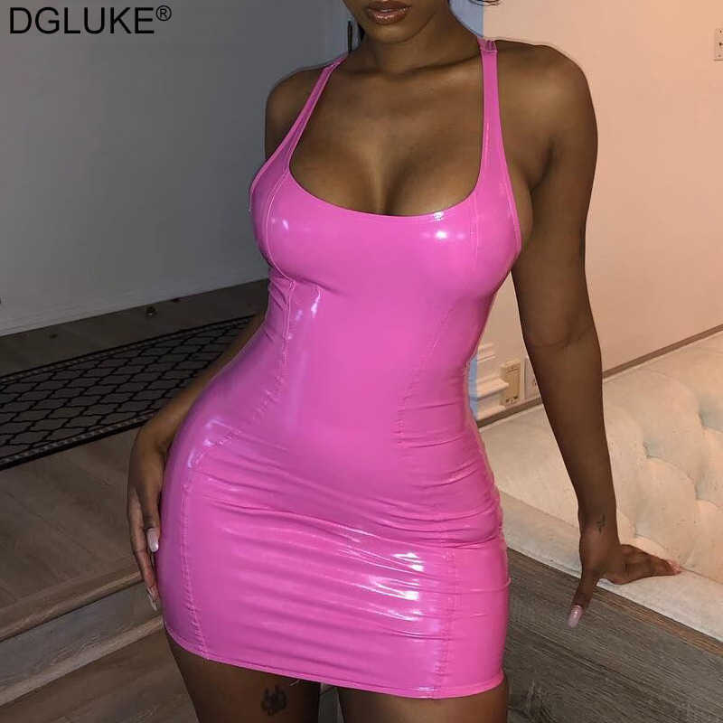 Sexy Pink Latex Dress Women Sleeveless Bodycon Mini Dress Summer Red Black Night Club Dresses 210531
Sexy Pink Latex Dress Women Sleeveless Bodycon Mini Dress Summer Red Black Night Club Dresses 210531