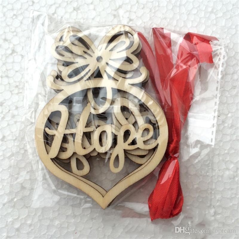 Creative Peace Love Christmas Decorations Wooden Ornament Xmas Tree Hanging Tags Pendant Decor 6pcs a Lot Free shipping