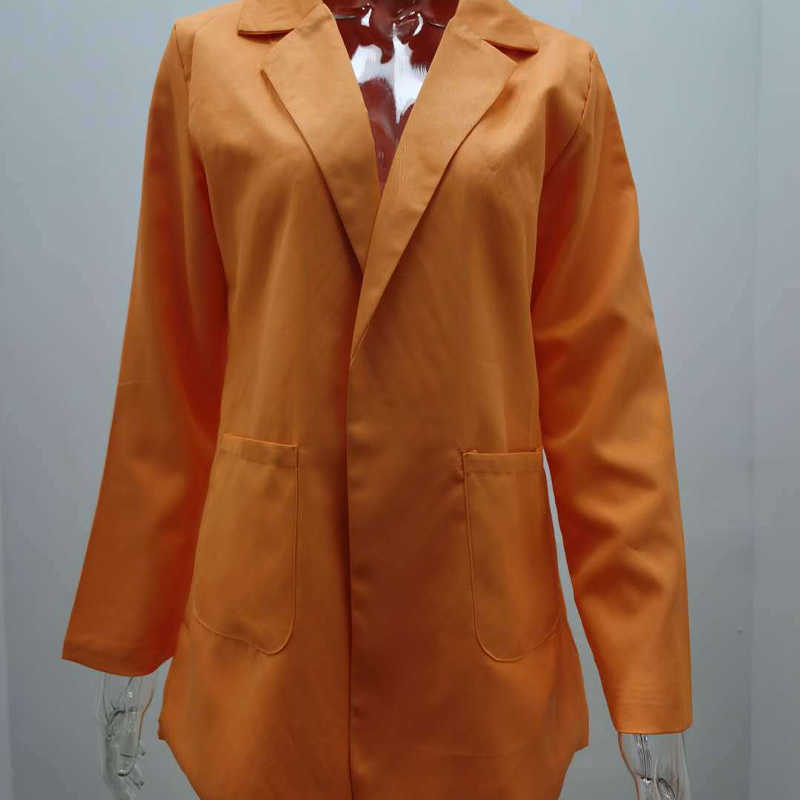OEIN Women's blazers jacket Spring and Autumn female oversize office Long Sleeve solid color coat loose casual clothes 210930