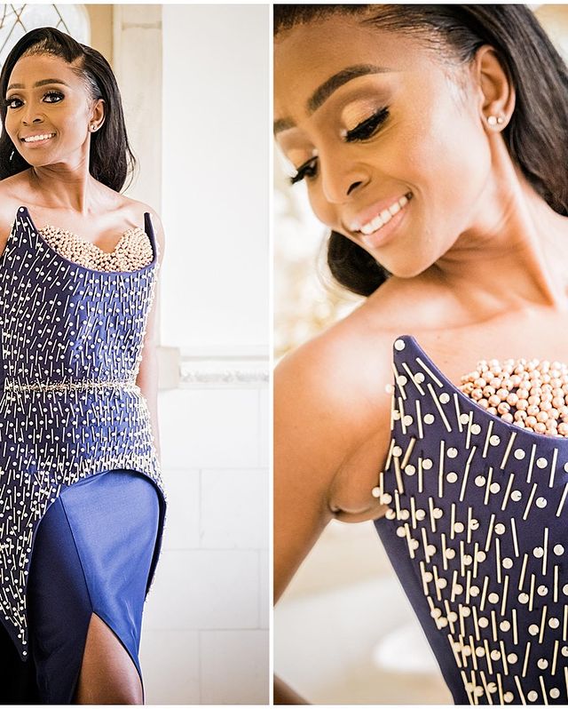 2021 Plus Size Arabic Aso Ebi Navy Blue Mermaid Prom Dresses Pearls Beaded High Split Evening Formal Party Second Reception Gowns ZJ267