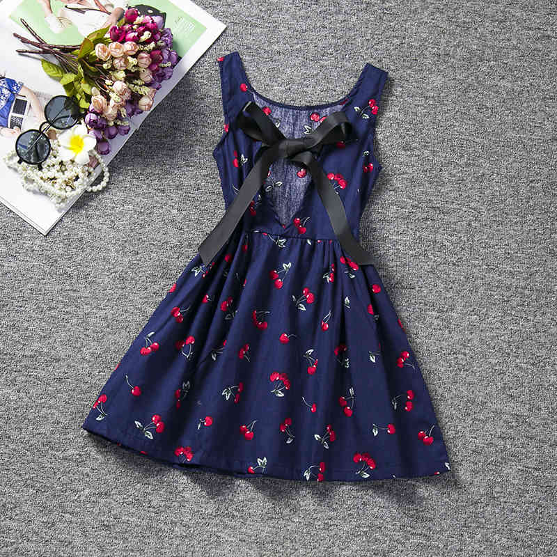

Girl's Dresses Sundress Baby Halter Dress Children's Clothing Printed Kids For s Party School Wear Size 8 Clothes Cheap PRY7, White