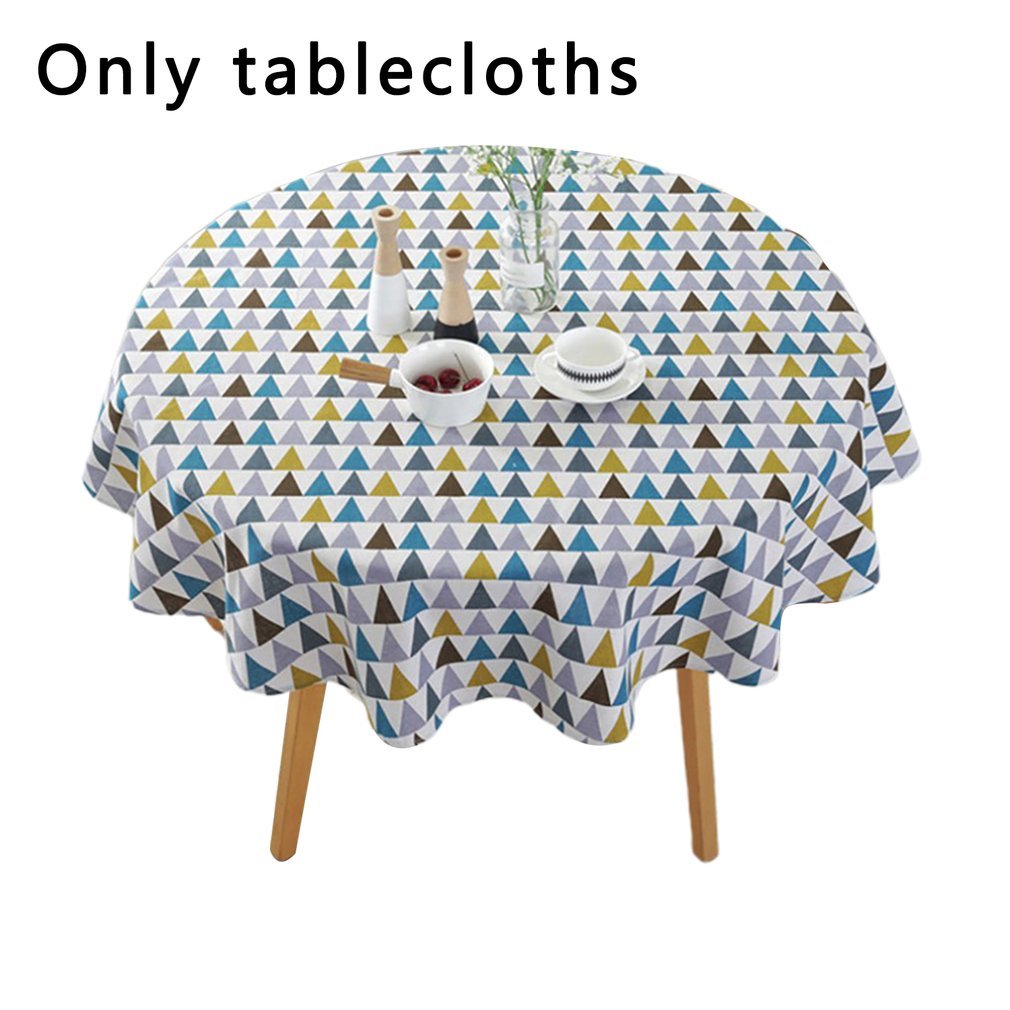 Nordic Polyester Cotton Round Table Clothing Banquet Party Table Beautiful Table Decoration Props Delivery