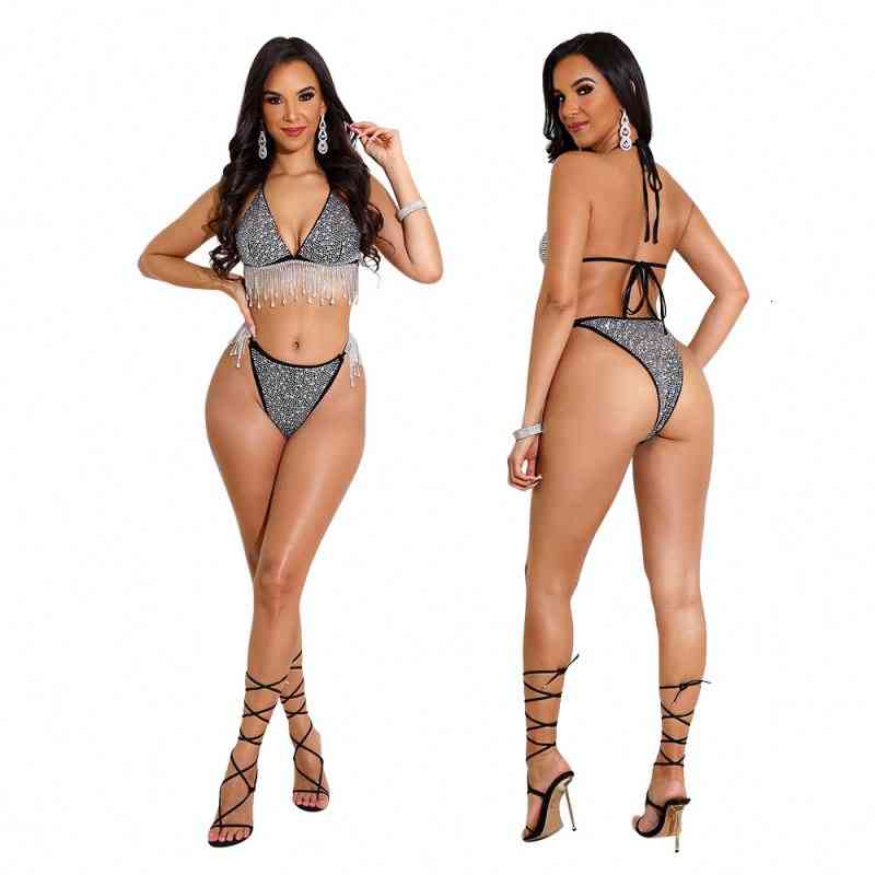 sexy swimsuits 2022 ladies New fashion design summer hot drilling tassel lace up halter bikini swimwear bathing suits beach wear, Black
sexy swimsuits 2022 ladies New fashion design summer hot drilling tassel lace up halter bikini swimwear bathing suits beach wear, Black