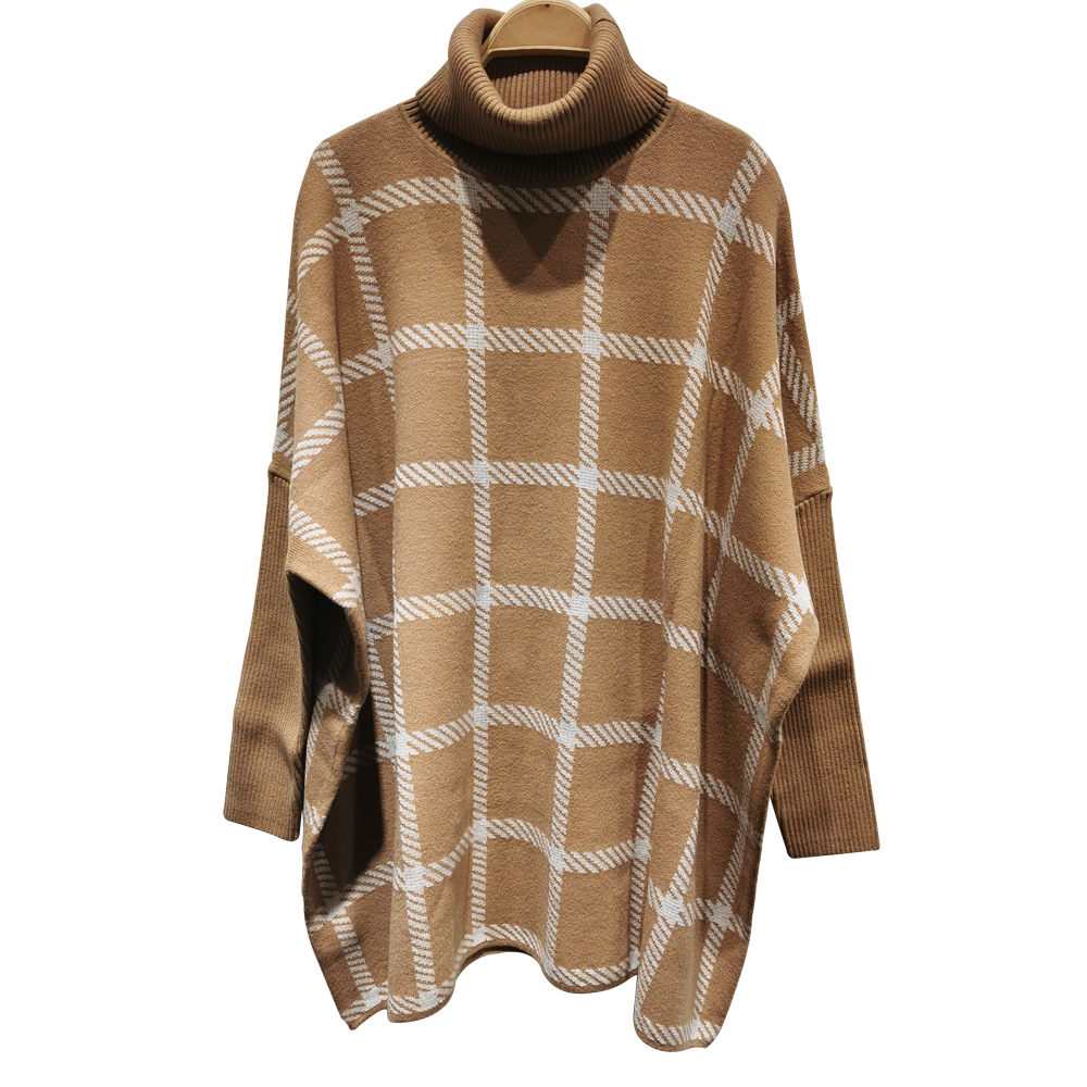 Women's Sweaters loose female sweater thick casual pullover fashion Turtleneck collar grid knitted jumper top outwear coat, Apricot
Women's Sweaters loose female sweater thick casual pullover fashion Turtleneck collar grid knitted jumper top outwear coat, Apricot