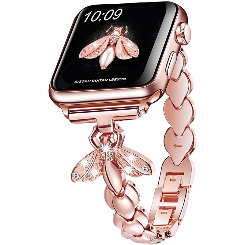 Women Jewelry Metal Strap for Apple Watch Band 6 44mm 40mm 38mm 42mm Bee Diamond Belt Bands Serie SE 6 5 4 3 Bracelet
Women Jewelry Metal Strap for Apple Watch Band 6 44mm 40mm 38mm 42mm Bee Diamond Belt Bands Serie SE 6 5 4 3 Bracelet