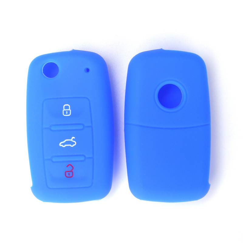 Silicone Remote Car Key Case Cover For VW POLO Tiguan Passat B5 B6 Golf EOS Scirocco Jetta MK6 Octavia Soft Auto Keys Protective Covers Shell