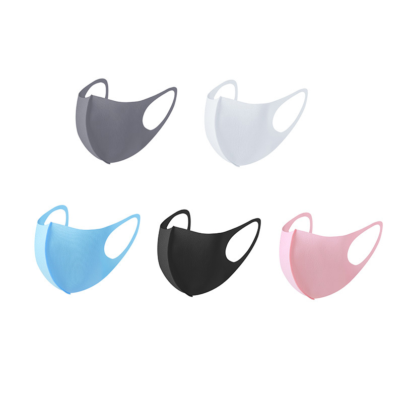 Washable Mouth Ice Face Mask Individual Black Gift Package Anti Dust PM2.5 Respirator Dustproof Anti-bacterial Reusable Silk Bags in Stock