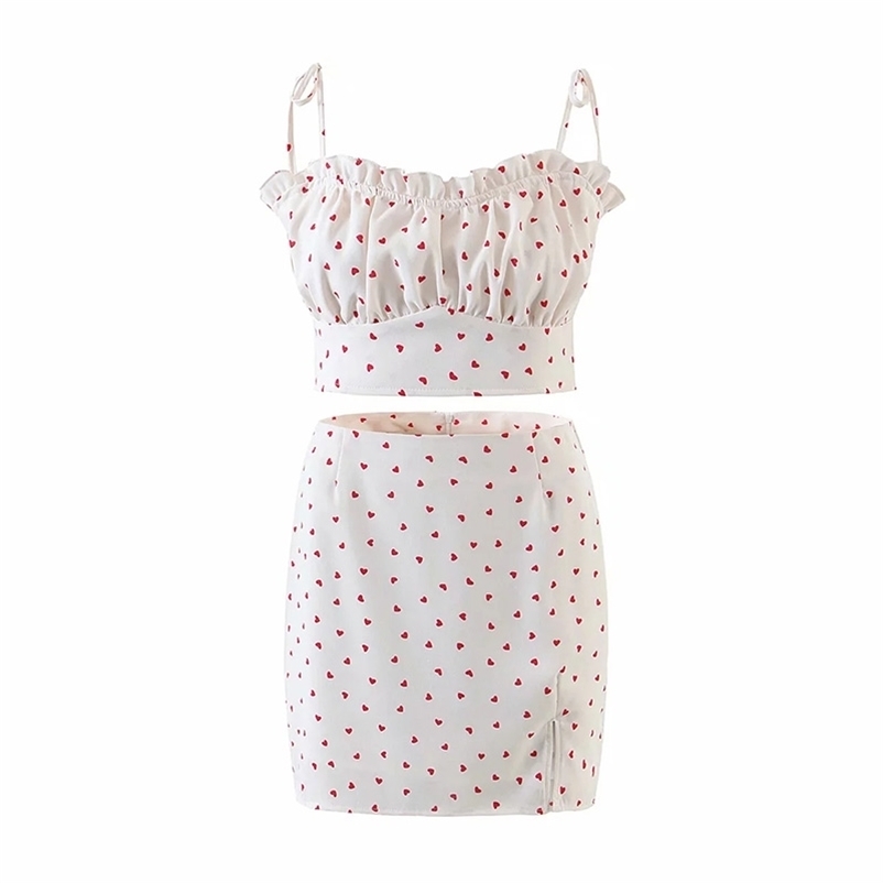 Women summer Heart dots skirts suits set Fashion strapless tank tops and high waist mini Casual lady sets 210524, Black
Women summer Heart dots skirts suits set Fashion strapless tank tops and high waist mini Casual lady sets 210524, Black