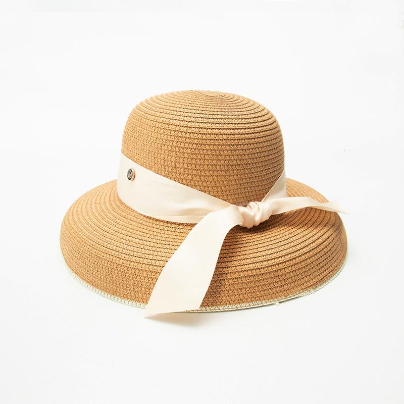 bucket hat bowknot fisherman's straw for Xia Xiao