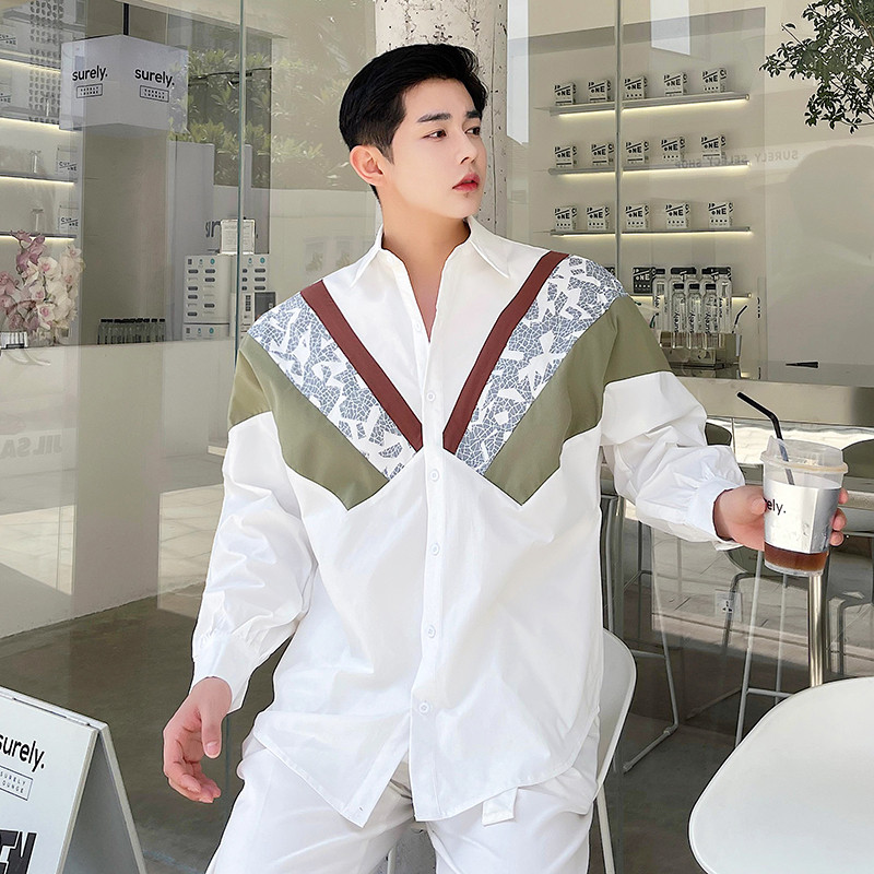 Men's V-shaped Streetwear Hip Hop Vintage Fashion Casual Loose Shirts Tops Male Shirt Spring Summer Clothing for Man, White
Men's V-shaped Streetwear Hip Hop Vintage Fashion Casual Loose Shirts Tops Male Shirt Spring Summer Clothing for Man, White