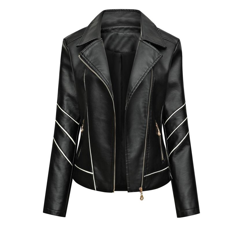 Women's Leather & Faux Black Soft Jacket Women Zipper Casual Motorcycle Short Coat Lady Outerwear Coats
Women's Leather & Faux Black Soft Jacket Women Zipper Casual Motorcycle Short Coat Lady Outerwear Coats
