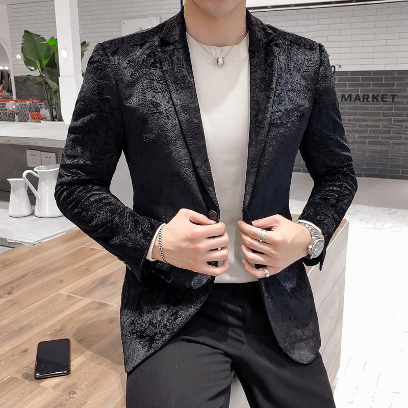 Men's Suits & Blazers 2021 Spring Men Slim Printed Old Suit Handsome Small For Man South Korean Sight-fitting Evening Show Jacket, Black
Men's Suits & Blazers 2021 Spring Men Slim Printed Old Suit Handsome Small For Man South Korean Sight-fitting Evening Show Jacket, Black