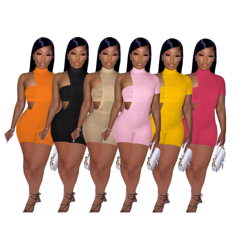 Women Tracksuits Two Pieces Set Designer Solid Colour Irregular Design With Wrapped Chest Strapless Onesies Slim Sexy Rompers, Yellow
Women Tracksuits Two Pieces Set Designer Solid Colour Irregular Design With Wrapped Chest Strapless Onesies Slim Sexy Rompers, Yellow