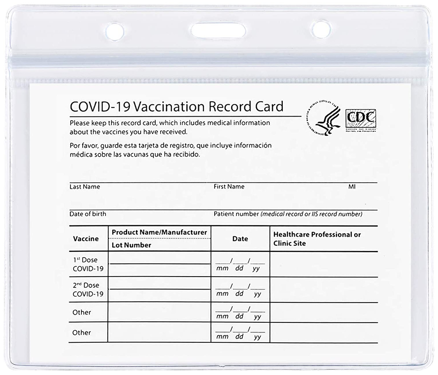 CDC Vaccination Card Files Paper Vaccinated Record Cards 4x3 inch Business Fill the Information yourself
CDC Vaccination Card Files Paper Vaccinated Record Cards 4x3 inch Business Fill the Information yourself