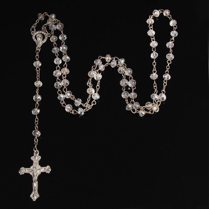 24pcs wholesale/6mm crystal rosary necklace, Catholic Holy Land Cross Prayer Necklace
24pcs wholesale/6mm crystal rosary necklace, Catholic Holy Land Cross Prayer Necklace