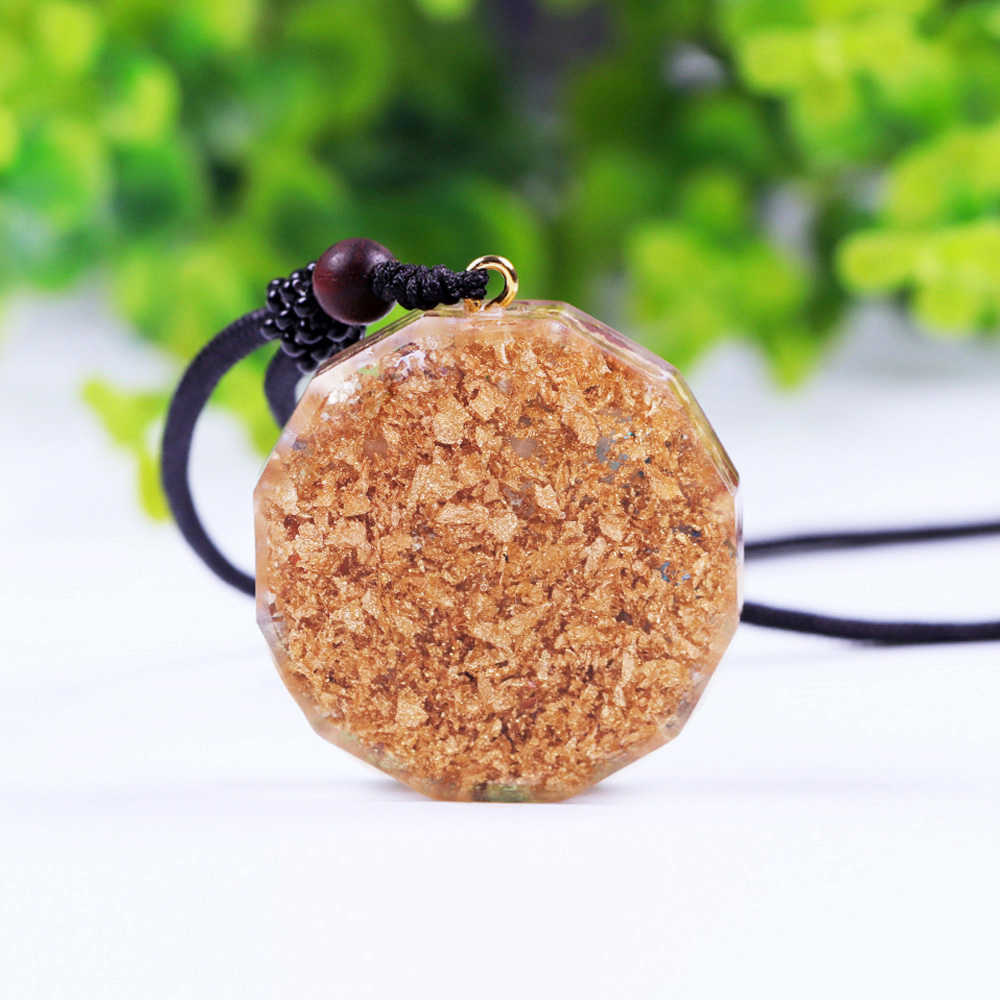 Luminous Orgonite Pendant Sri Yantra Necklace Chakra Healing Energy Meditation Jewelry Emf Protection 210721