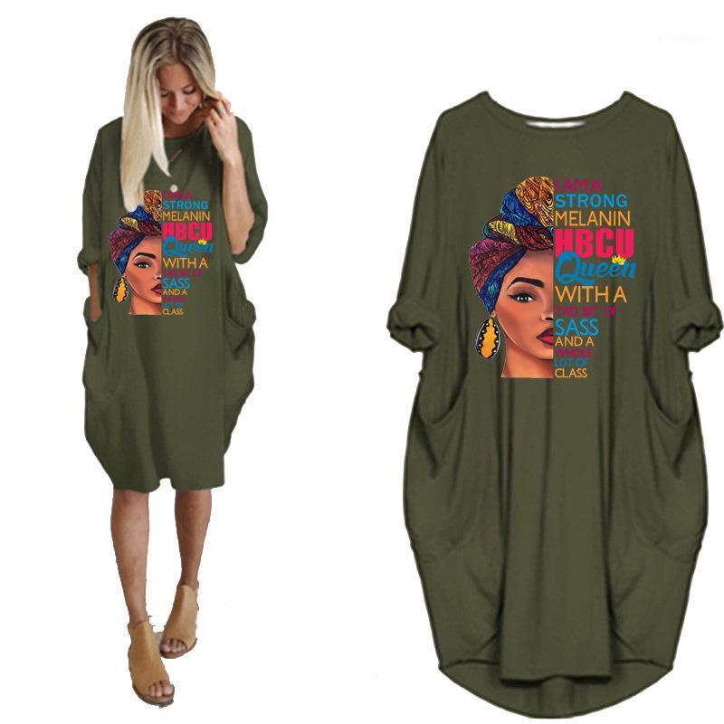 Casual Dresses Autumn Fashion African Dress For Women Pocket Black Beatiful Letters Print T Shirt 2021 Plus Size Midi Robe Femme, Sky blue
Casual Dresses Autumn Fashion African Dress For Women Pocket Black Beatiful Letters Print T Shirt 2021 Plus Size Midi Robe Femme, Sky blue