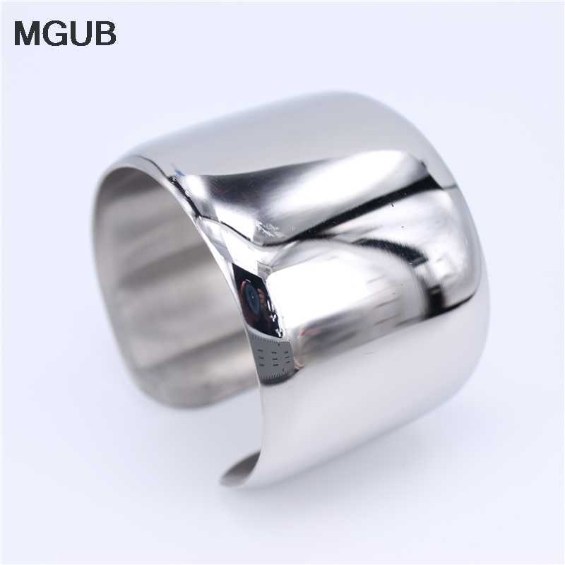 Big Smooth 316l Stainless Steel Women Bracelets & Bangles Cool Silver Color Exagerated Style for Women Jewelry Bangles Lh234 Q0717
Big Smooth 316l Stainless Steel Women Bracelets & Bangles Cool Silver Color Exagerated Style for Women Jewelry Bangles Lh234 Q0717