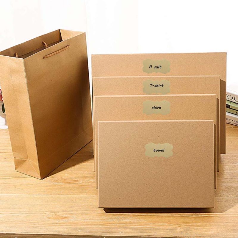 250Pcs/Roll Blanco Kraft Paper Labels Hand-made trays Packaging Sealing Stickers Christmas present Tags Decoration