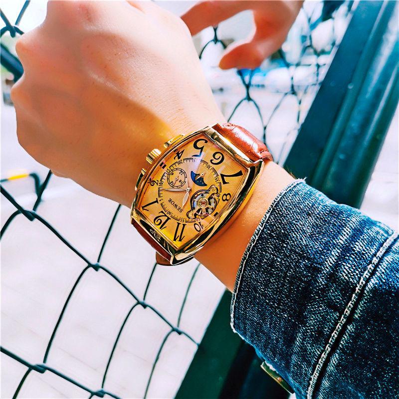 Wristwatches Watches Mens Men Mechanical Pagani Design Montre Automatique Homme Tourbillon Tonneaushaped Waterproof Watch8618559