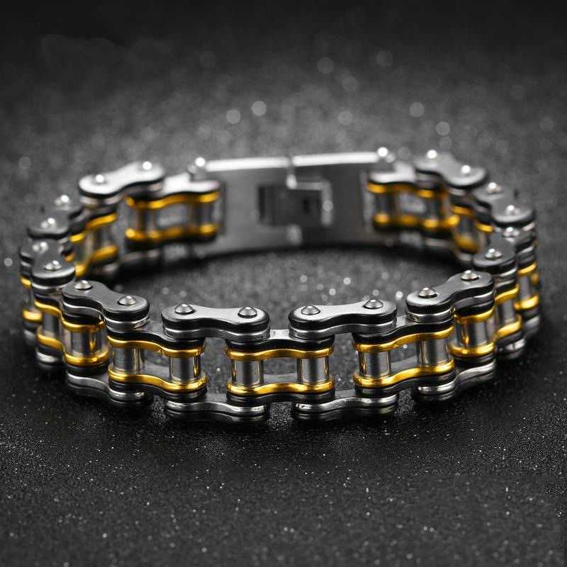 Link, Chain Trendy Male Domineering Bracelet Fashion European And American Men's Color-fast Retro Titanium Steel Punk Hand Jewelry
Link, Chain Trendy Male Domineering Bracelet Fashion European And American Men's Color-fast Retro Titanium Steel Punk Hand Jewelry