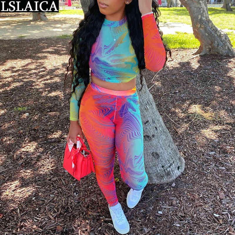 Long Sleeve Two Piece Tracksuits Women Pants Set Skinny O Neck Crop Top Legging Autumn Fashion Print Streetwear Sports Suit 210520, Multi
Long Sleeve Two Piece Tracksuits Women Pants Set Skinny O Neck Crop Top Legging Autumn Fashion Print Streetwear Sports Suit 210520, Multi