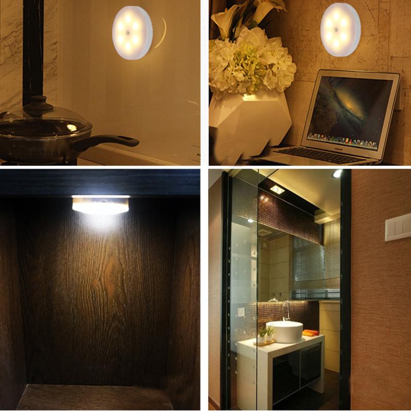 Night Lights Z90 Sensor 6 Led Light Wall Lamp Motion Bulbs Emergency Dry Pc Round Closet Pir Body Activated Induction 0-5W
Night Lights Z90 Sensor 6 Led Light Wall Lamp Motion Bulbs Emergency Dry Pc Round Closet Pir Body Activated Induction 0-5W