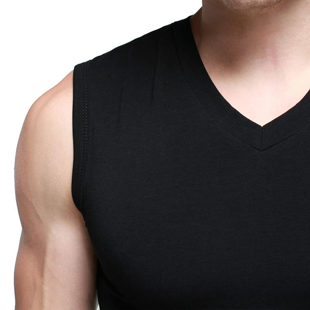 Mens Cotton T-Shirts V-Neck Short Sleeve Summer Fashion Male Muscle Tank Shirts Top Tees European Style Slim Fit 210408