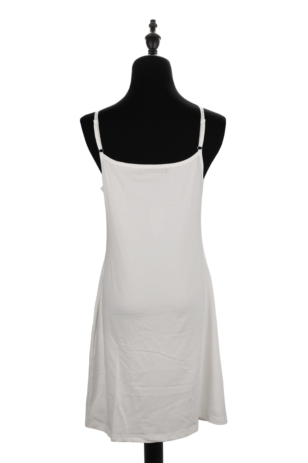 Plus Size Sexy Women's Full Slips Solid Cotton Spaghetti Strap Petticoat Ladies Under dress Female Women Slip Summer Vestidos 210331Z