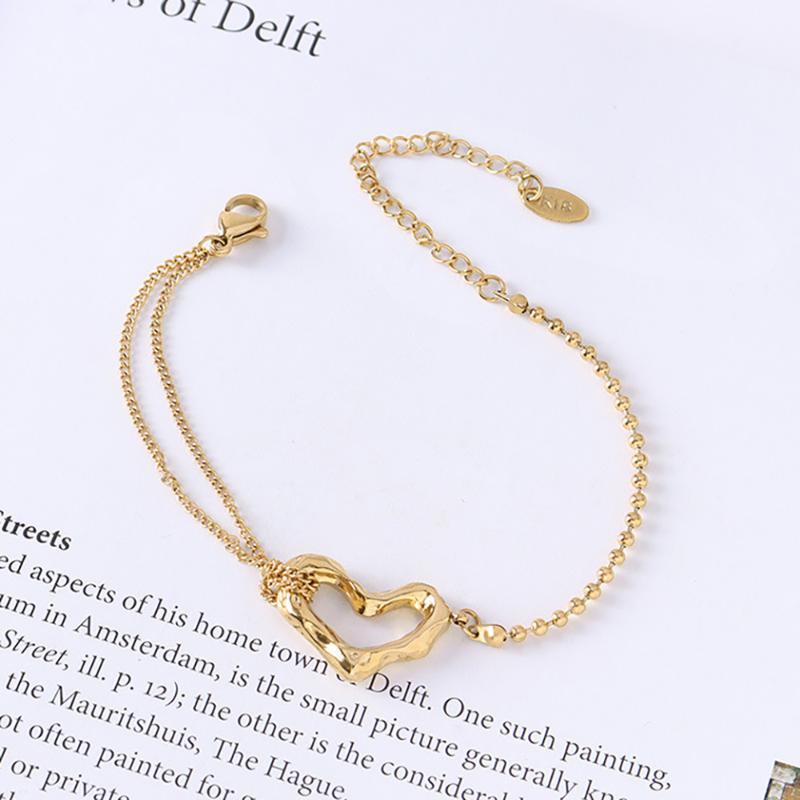 Link, Chain French Double Layer Steel Ball Heart Charm Bracelet For Women Titanium Retro Girl Dating Design Jewelry Wholesale
Link, Chain French Double Layer Steel Ball Heart Charm Bracelet For Women Titanium Retro Girl Dating Design Jewelry Wholesale