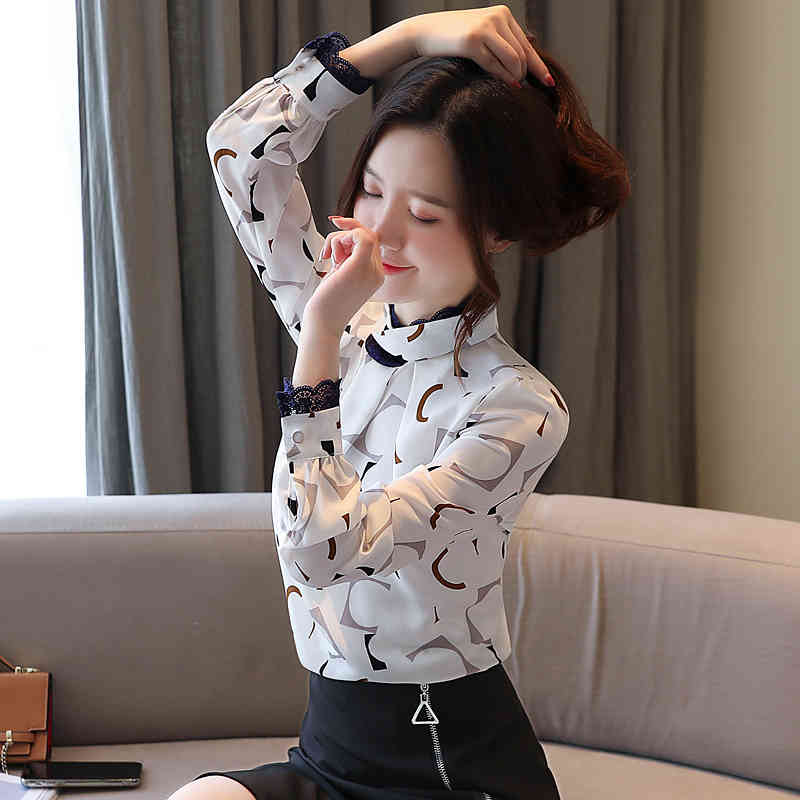 fashion autumn camisa mujer manga larga korean fashion clothing chemisier femme nouvelle collection white blouse 6790 50 210427