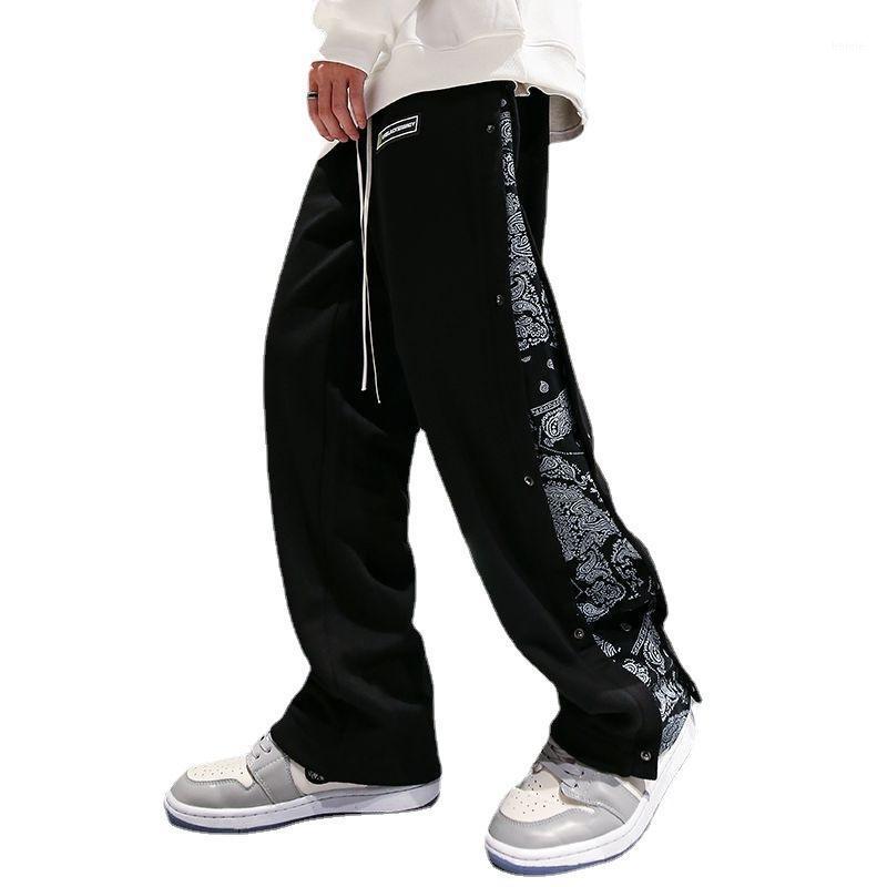 Men's Pants Breasted Spring And Autumn Tide Brand Hip-hop Cashew Flower Stitching Straight Loose Wide-leg Drape Mens Sweatpants, Black
Men's Pants Breasted Spring And Autumn Tide Brand Hip-hop Cashew Flower Stitching Straight Loose Wide-leg Drape Mens Sweatpants, Black