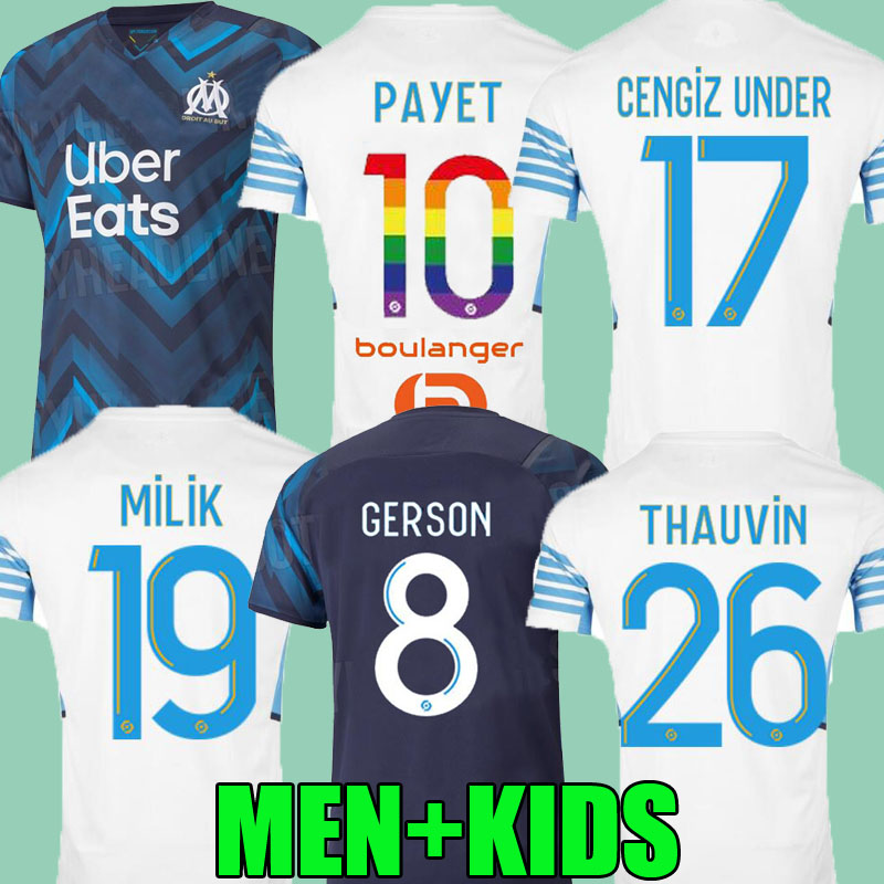 21 22 Marseille Soccer jerseys GERSON Cengiz Ünder Olympique milik maillot de foot om 2021 Camiseta RONGIER PAYET THAUVIN BENEDETTO LIROLA MEN KIDS football shirt, Away+patch 1
21 22 Marseille Soccer jerseys GERSON Cengiz Ünder Olympique milik maillot de foot om 2021 Camiseta RONGIER PAYET THAUVIN BENEDETTO LIROLA MEN KIDS football shirt, Away+patch 1