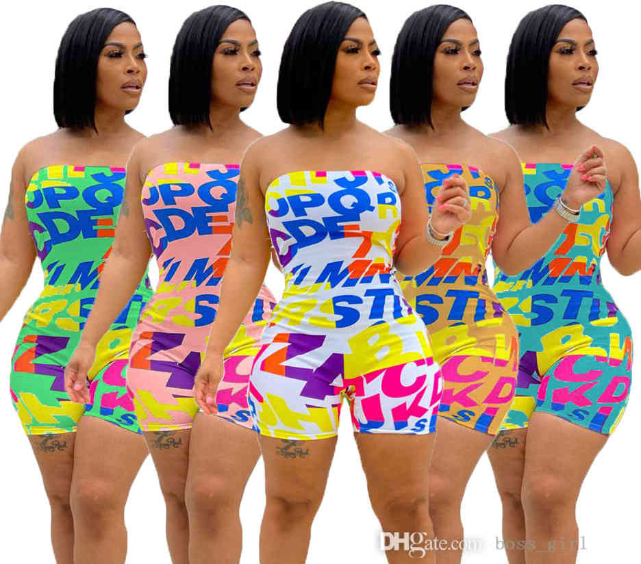 Sexy Women Tracksuits Printed Letters Jumpsuits Fashion Sexy Elastic Bra Rompers Tube Top Shorts One-piece, White
Sexy Women Tracksuits Printed Letters Jumpsuits Fashion Sexy Elastic Bra Rompers Tube Top Shorts One-piece, White