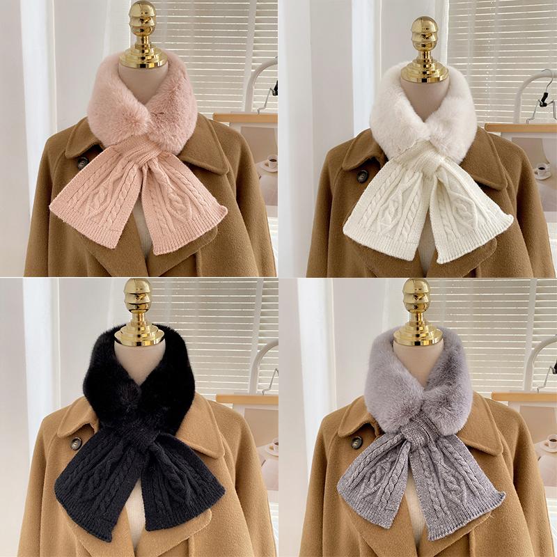 Scarves Fashion Two-tone Knitted Plush Cross Scarf Collar Warm Thicken Outdoor Neck Protect False Clothes Accessory
Scarves Fashion Two-tone Knitted Plush Cross Scarf Collar Warm Thicken Outdoor Neck Protect False Clothes Accessory