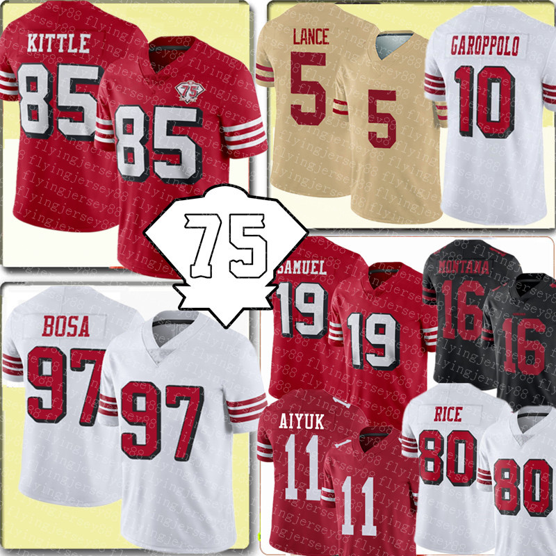 85 George Kittle 5 Trey Lance SanFrancisco49ersJersey 97 Nick Bosa Jimmy Garoppolo Deebo Samuel Fred Warner Brandon Aiyuk Jerry Rice Football Jerseys, Women {49}
85 George Kittle 5 Trey Lance SanFrancisco49ersJersey 97 Nick Bosa Jimmy Garoppolo Deebo Samuel Fred Warner Brandon Aiyuk Jerry Rice Football Jerseys, Women {49}