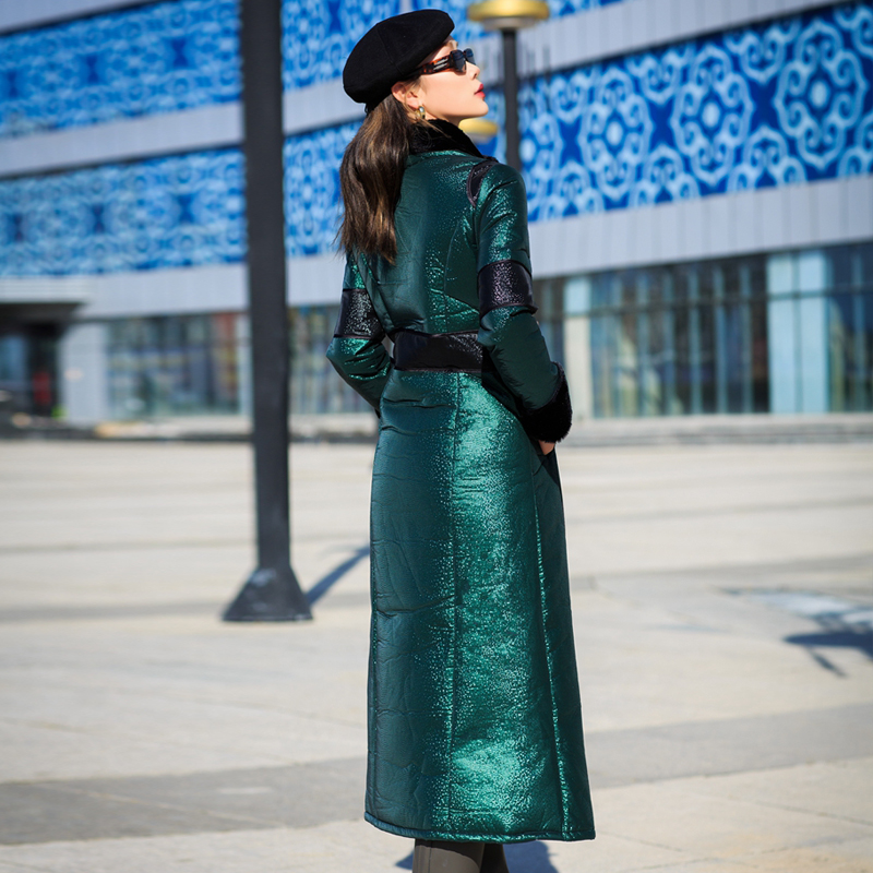 Winter ethnic clothing Oriental Qipao dress women fashion modern cheongsam elegant tang suit robe Mongolian style asian Gown