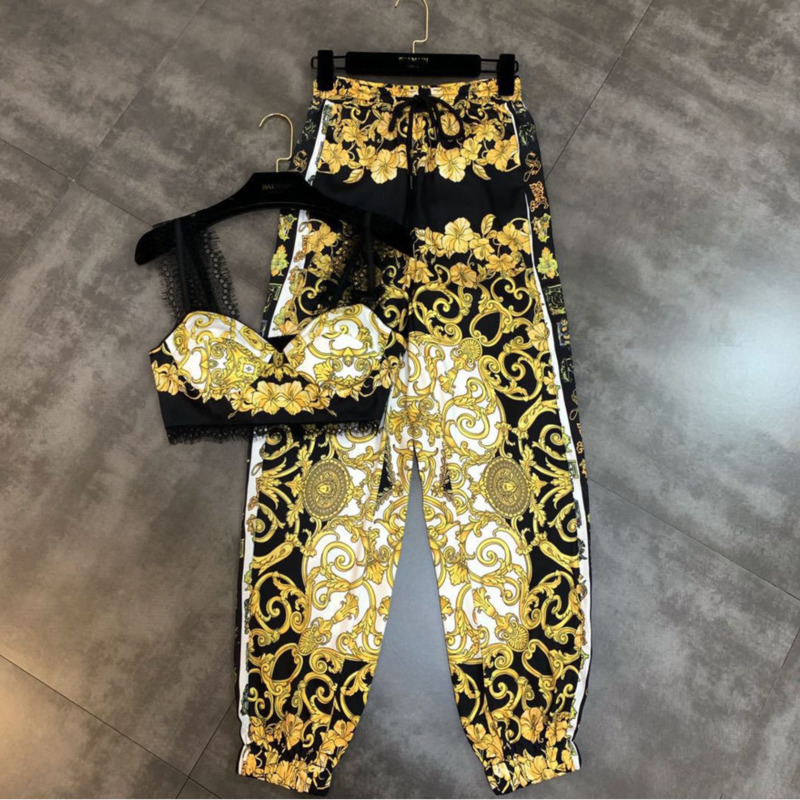 fashion women printed vintage styles two pieces set vacation clothing lace patchwork bra and full length pants 210525
fashion women printed vintage styles two pieces set vacation clothing lace patchwork bra and full length pants 210525