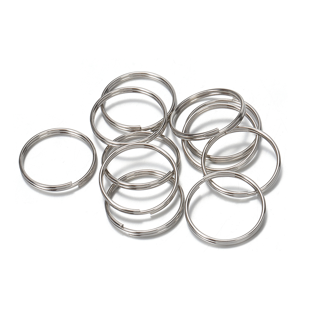 100pcs/Lot Silver Color Metal Key Holder Split Rings DIY Keychain Accessories Key Ring For Keychain open easily and no deformation