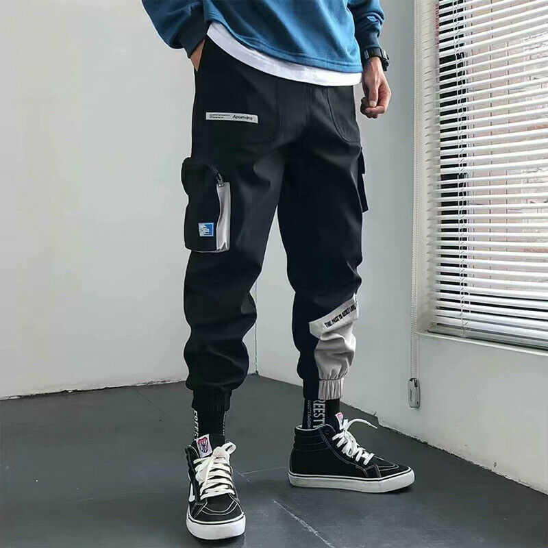 Streetwear Hip Hop Joggers Men Cargo Pants Autumn Winter Men Casual Pants Fashion Multi Pockets Trousers Plus Size 3XL 210528