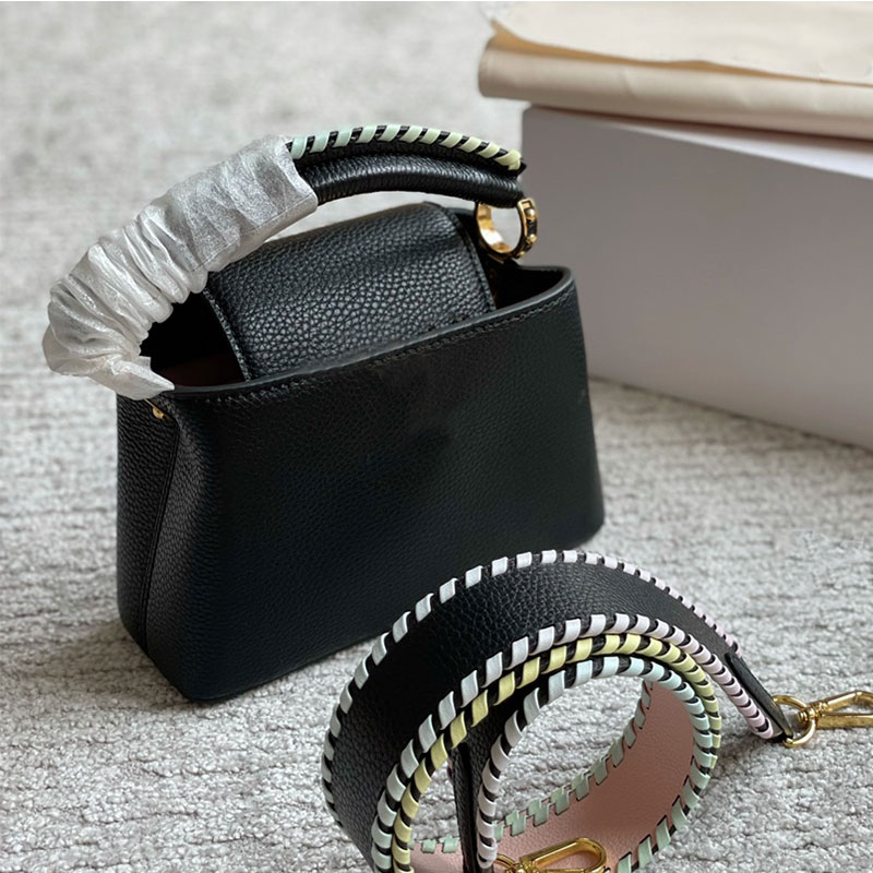 Women Handbag Bag Fashion Crosssbody Bags Classic Genuine Leather Shoulder Tote Handbags Latest Wide Straps Small With Dust Purse, Blue 
Women Handbag Bag Fashion Crosssbody Bags Classic Genuine Leather Shoulder Tote Handbags Latest Wide Straps Small With Dust Purse, Blue