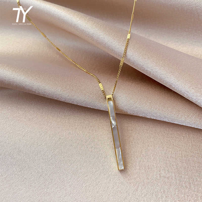 Titanium Steel Color Chains Shell Long Pendant Necklace For Women Fashion Luxury Girl's Clavicle Chain Jewelry
Titanium Steel Color Chains Shell Long Pendant Necklace For Women Fashion Luxury Girl's Clavicle Chain Jewelry
