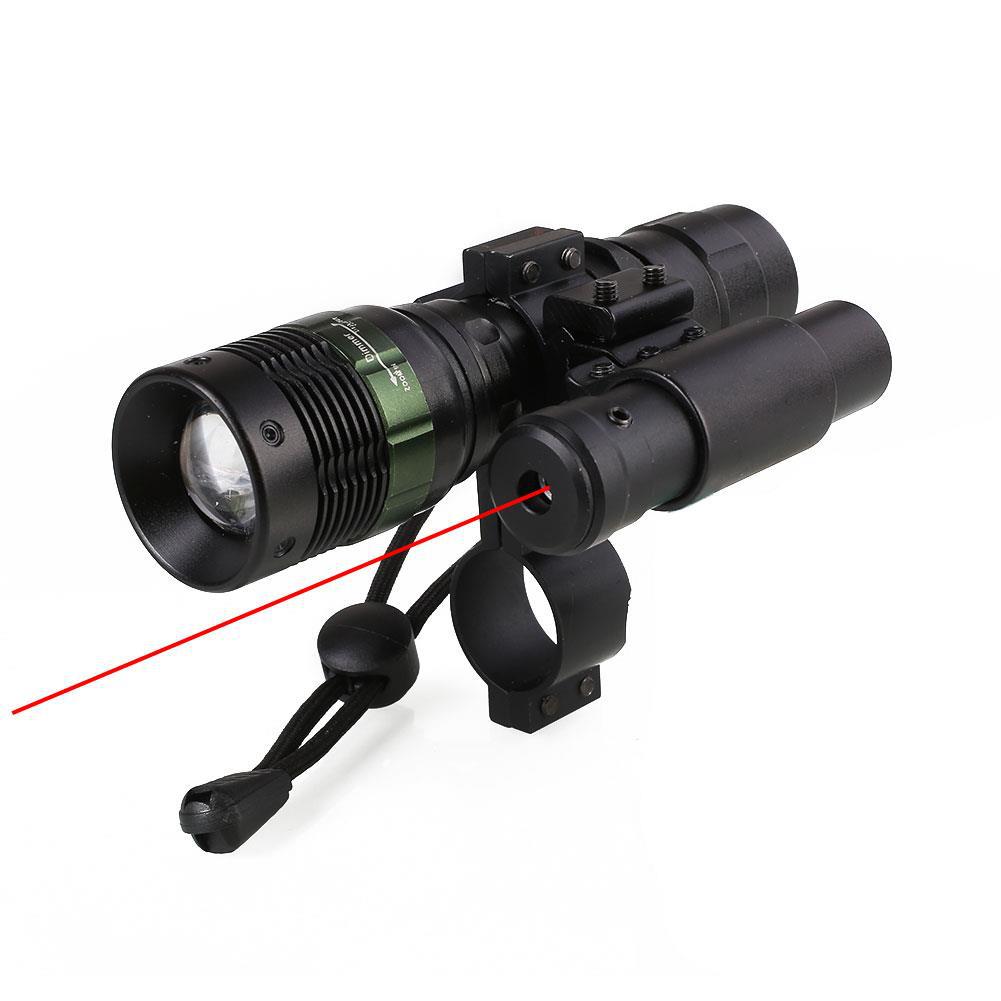 Tactical Red Laser Dot Sight + LED Zoomable Flashlight with Rings Mount Combo for Rifle Shotgun, Black
Tactical Red Laser Dot Sight + LED Zoomable Flashlight with Rings Mount Combo for Rifle Shotgun, Black